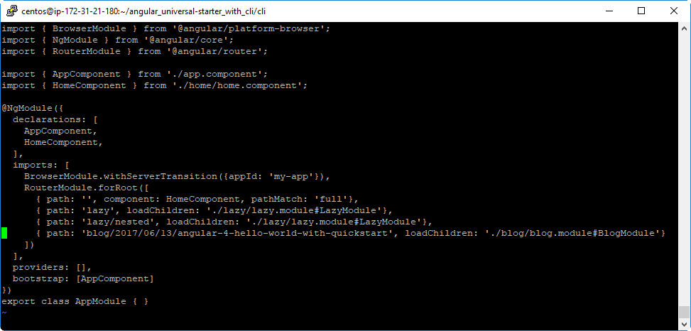 Angular Universal CLI - Step-by-Step Example with REST Client