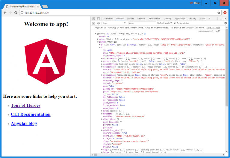Consuming a REST API with Angular 6 - HttpClientModule